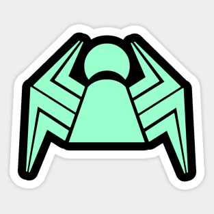 Teal-Spider Sticker